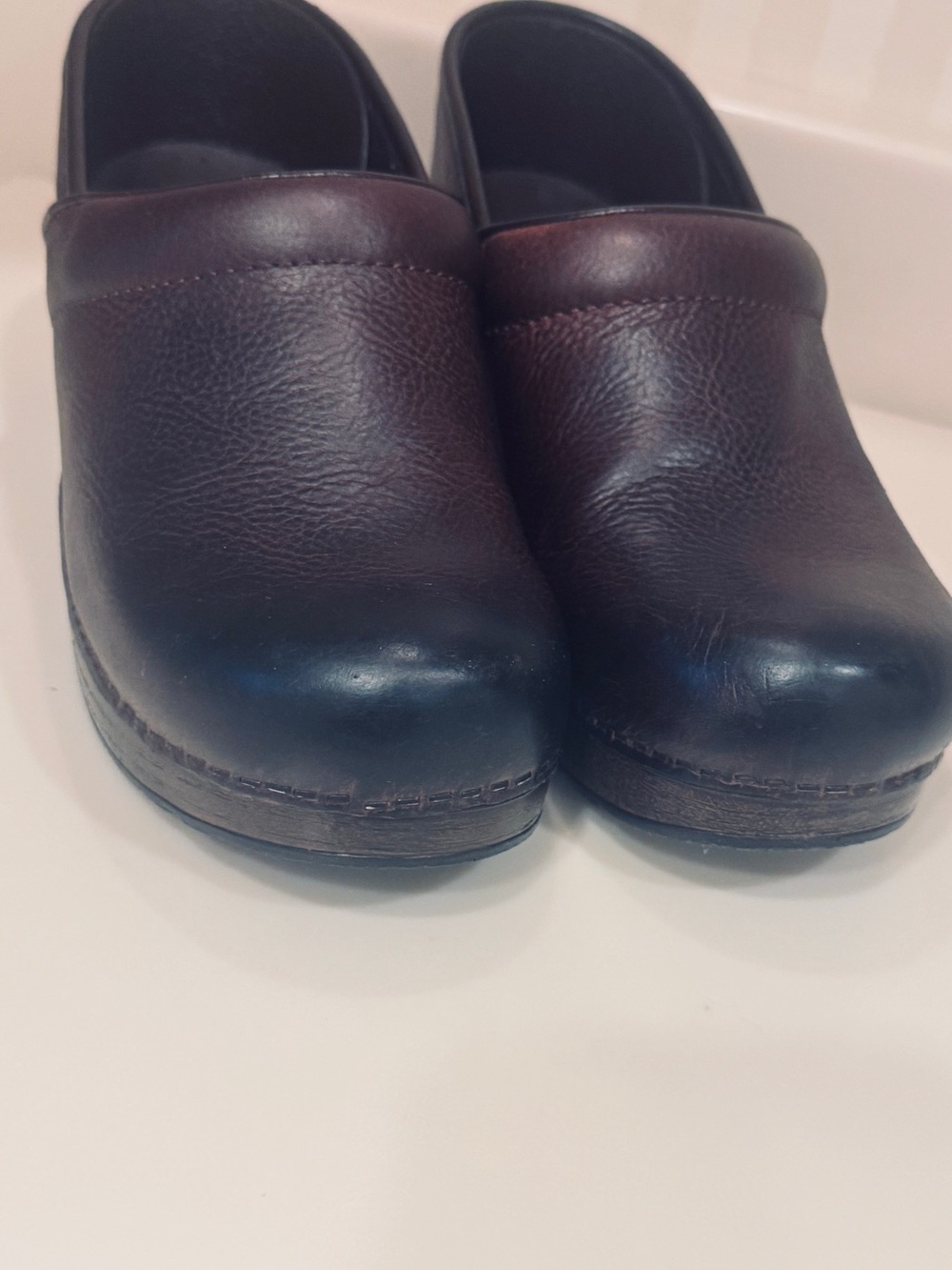 Dansko Professional Brown Leather Clog Mules Shoes - Picture 12 of 14